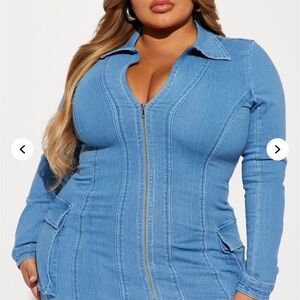 Fashion Nova Blue Denim Dress